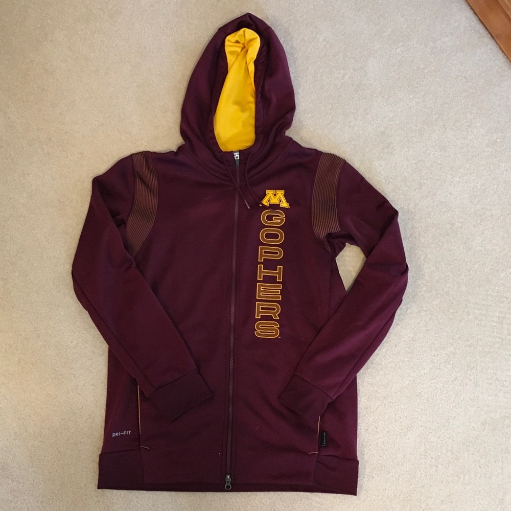 Nike Maroon and Gold Minnesota Gophers Full-Zip Hoodie